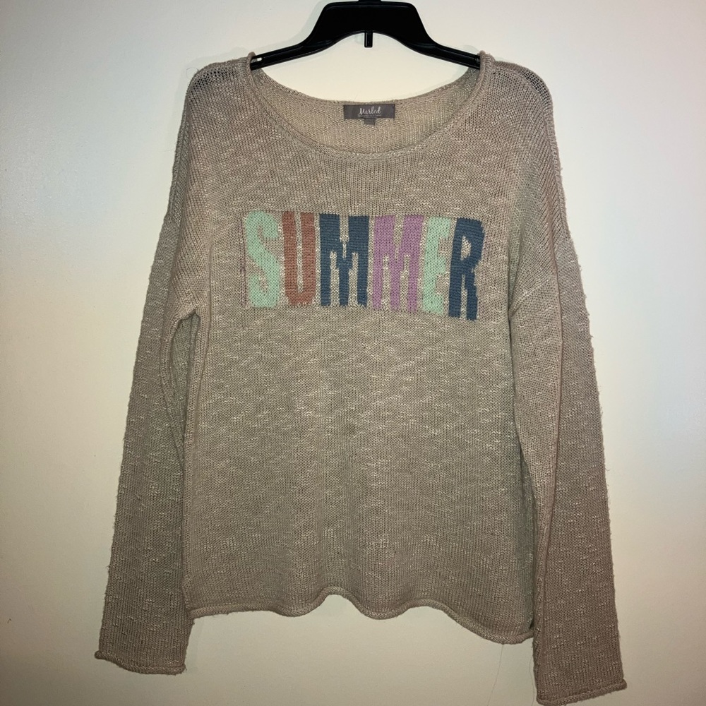 Marled large “summer” sweater